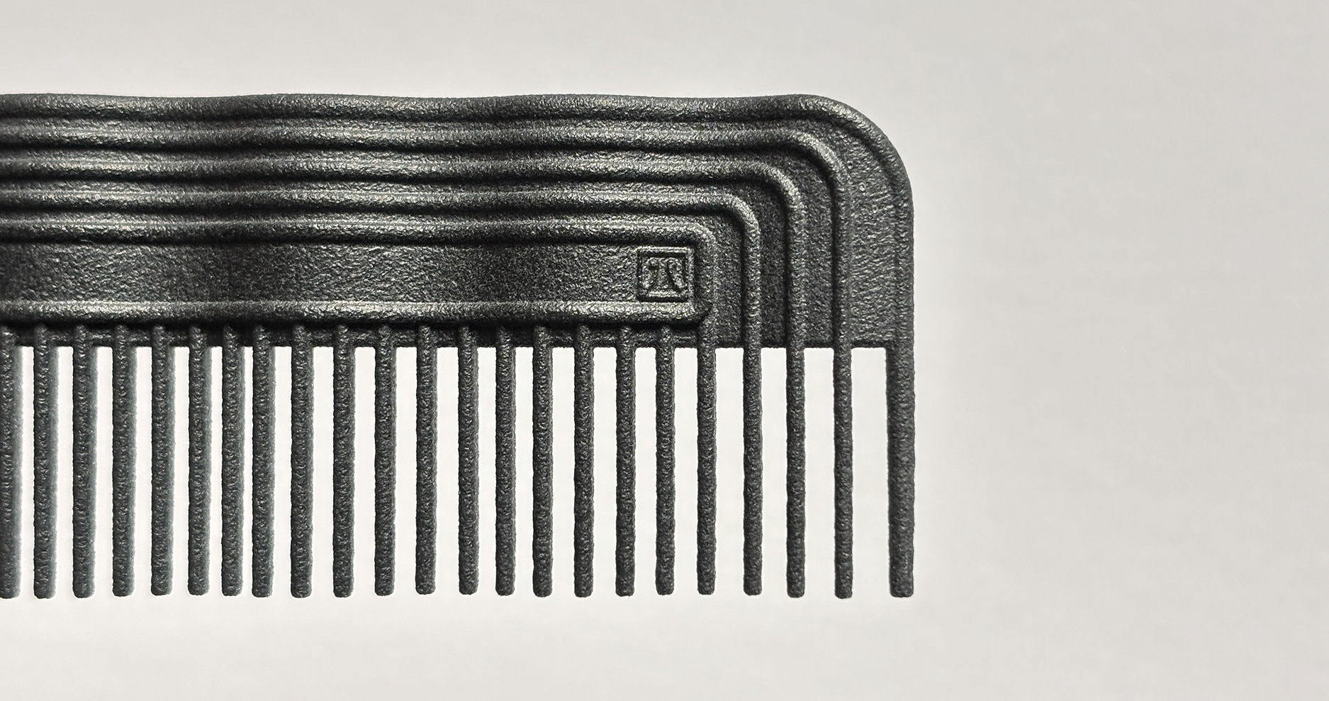 Beastie comb prototype close-up