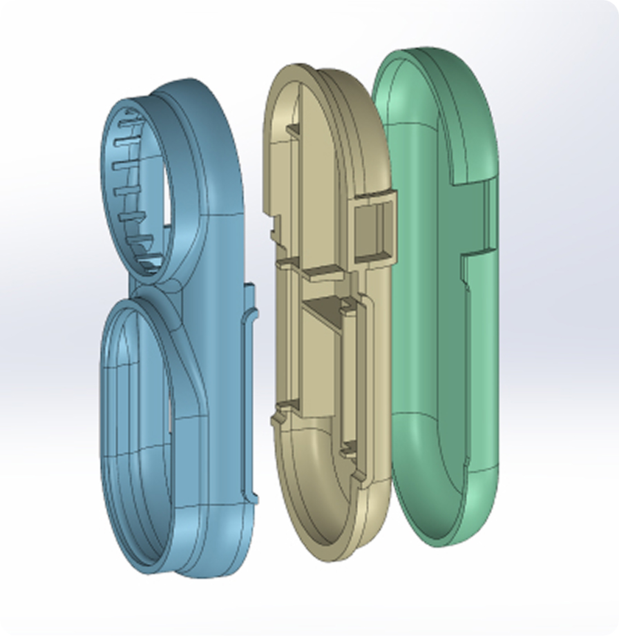 CAD rendering of device colorways
