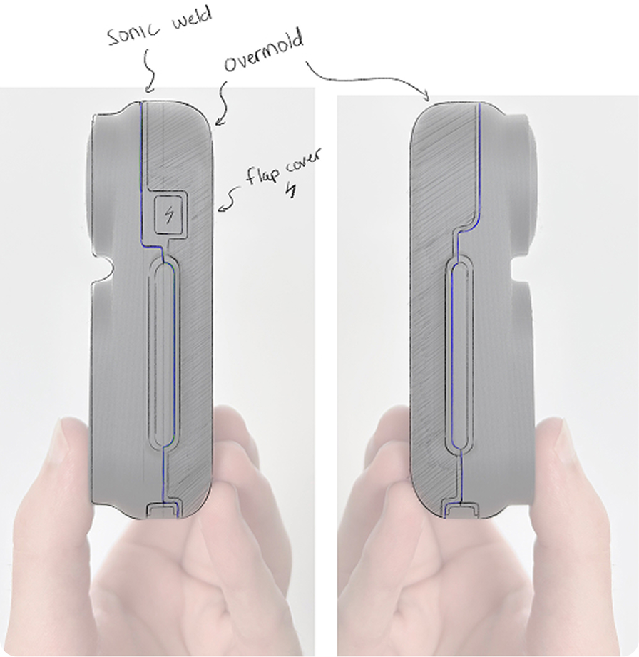 Sketch overlay with design annotations